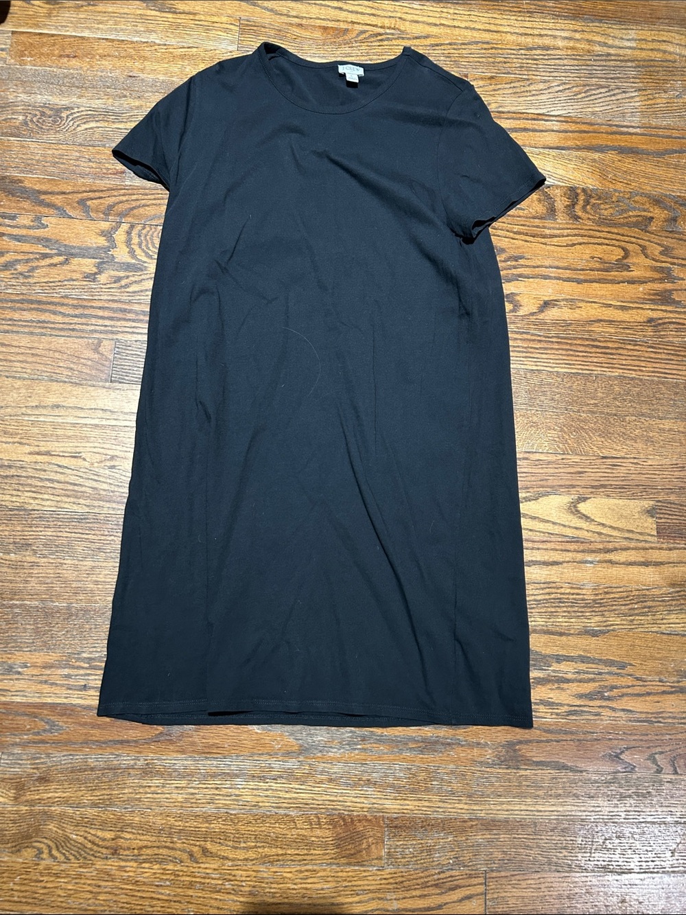 J. Crew Black Short-Sleeve Tee Dress